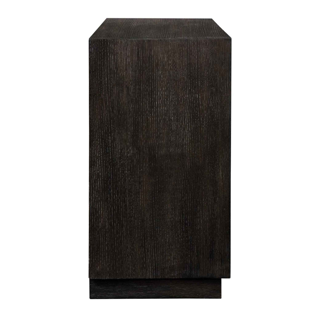 Faulkner - 3 Drawer Modern Chest - Black / Brass