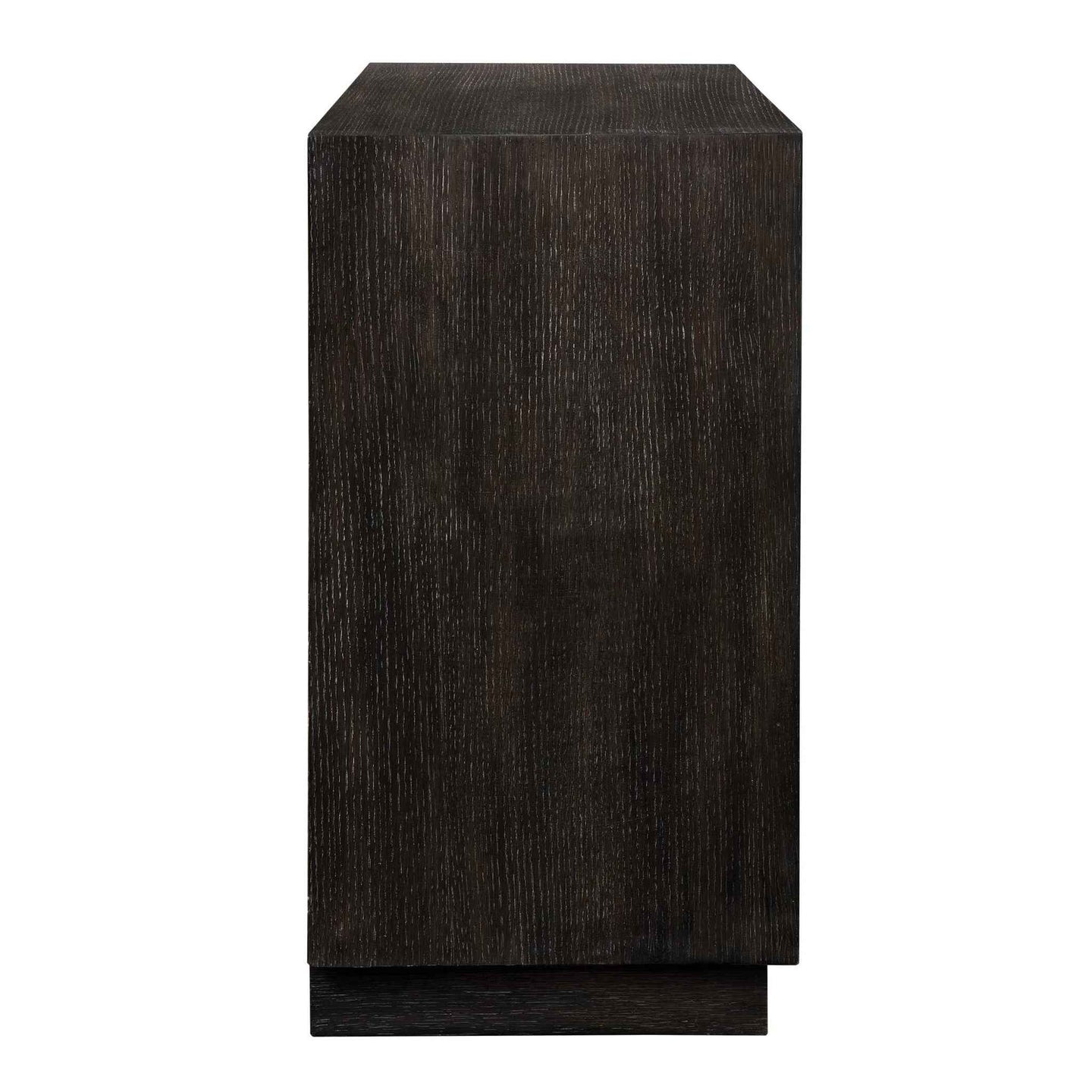 Faulkner - 3 Drawer Modern Chest - Black / Brass