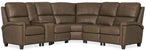 MS - Julian Six-Piece Power Reclining Sectional - Dark Brown