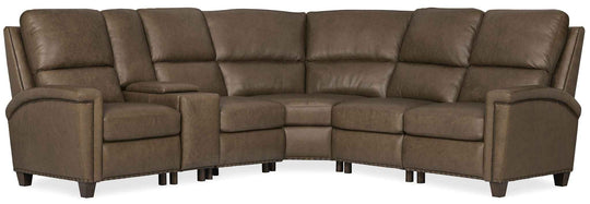 MS - Julian Six-Piece Power Reclining Sectional - Dark Brown