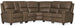 MS - Julian Six-Piece Power Reclining Sectional - Dark Brown