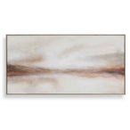 Haze In The Horizon - Landscape Painting - Brown / Orange / White
