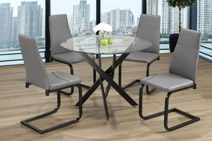 Tito 5pc Dining Set in Grey T3461/210GB