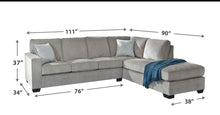 Load image into Gallery viewer, Altari Sectional - Full Sleeper with Chaise  - Alloy