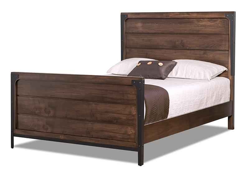 Portland Wood Panel Bed with High Footboard Collection
