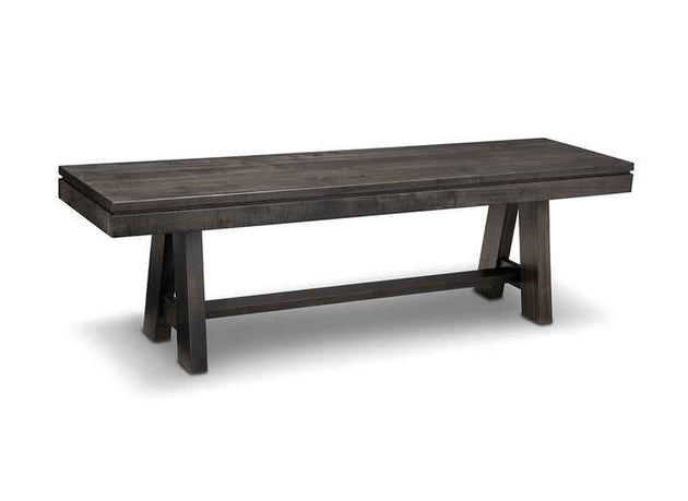 Steel City Bench with Wood Seat Collection