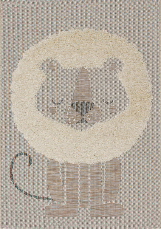 Kalora Kids Beige Cream Lion Rug - Furniture Depot