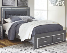 Load image into Gallery viewer, Lodanna Gray 5 Pc. Dresser, Mirror, Panel Bed With 2 Storage Drawers