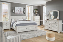 Load image into Gallery viewer, Robbinsdale Antique White Sleigh Bed With 2 Storage Drawers