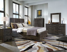 Load image into Gallery viewer, Abington Panel Bed In Weathered Charcoal King