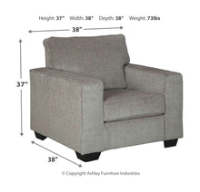 Load image into Gallery viewer, Altari 4 Pc. Sofa, Loveseat, Chair, Ottoman - Alloy