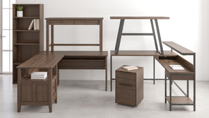 Camiburg Warm Brown 3 Pc. Small Desk, File Cabinet, Swivel Desk Chair