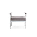 Helen Ottoman Grey Velvet - Furniture Depot