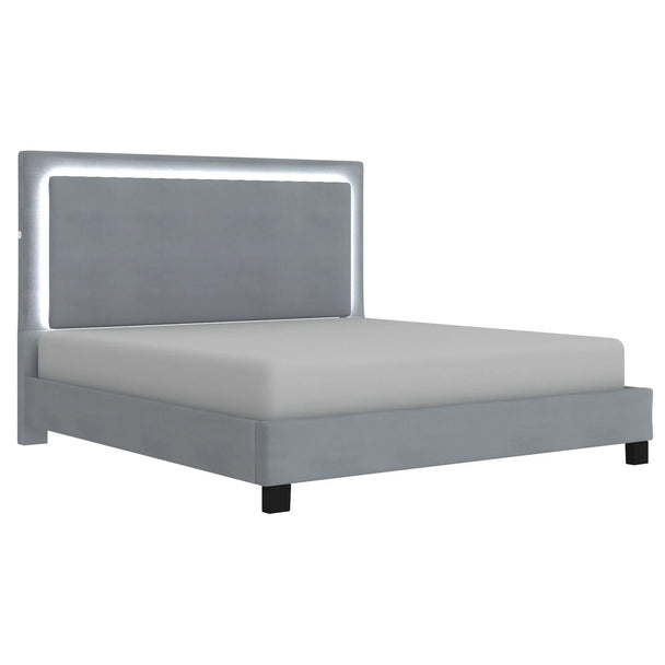 LUMINA-78'' BED-GREY - Furniture Depot