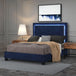 LUMINA-60'' PLATFORM BED-BLUE - Furniture Depot