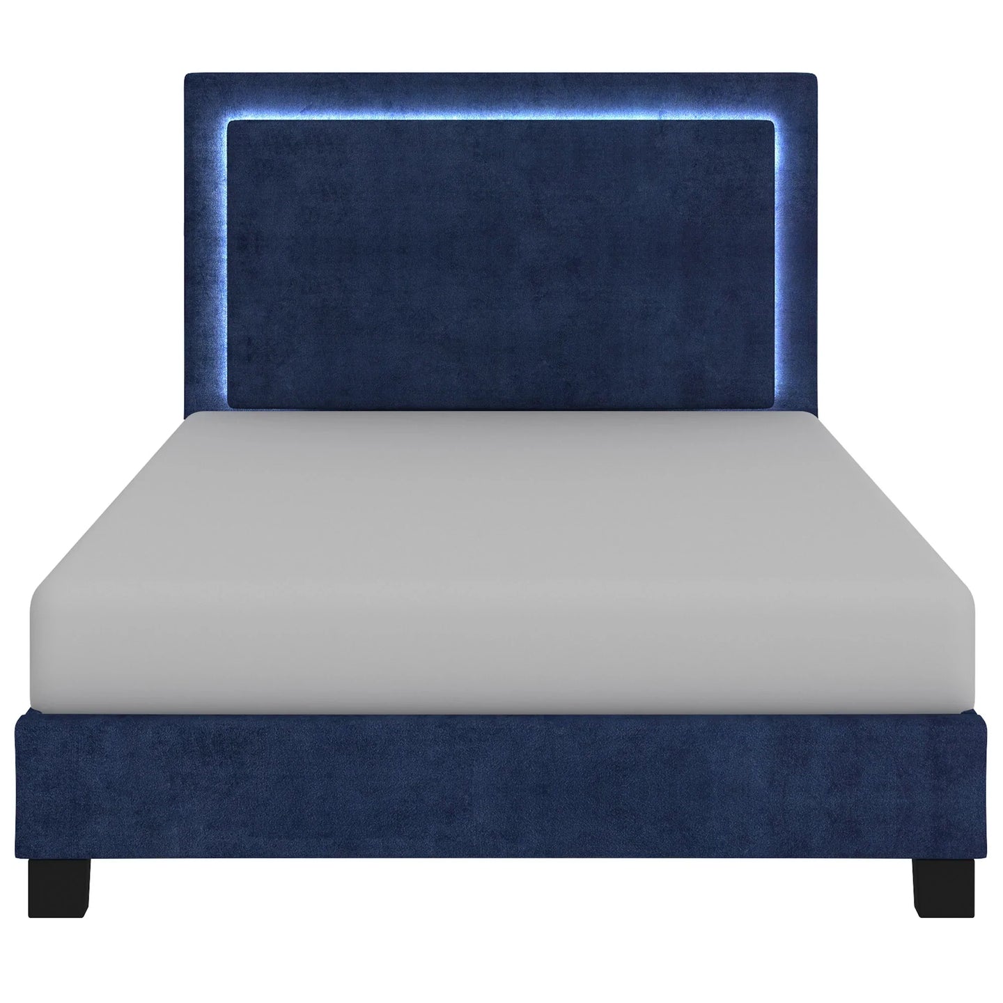 LUMINA-60'' PLATFORM BED-BLUE - Furniture Depot