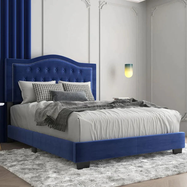 Pixie 60" Queen Bed in Blue - Furniture Depot