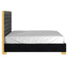 Lucille 78" King Bed in Black with Gold Detail - Furniture Depot