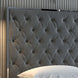 Lucille 78" King Bed in Grey with Silver Detail - Furniture Depot