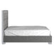 Lucille 60" Queen Bed in Grey with Silver Detail - Furniture Depot