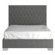 Lucille 60" Queen Bed in Grey with Silver Detail - Furniture Depot