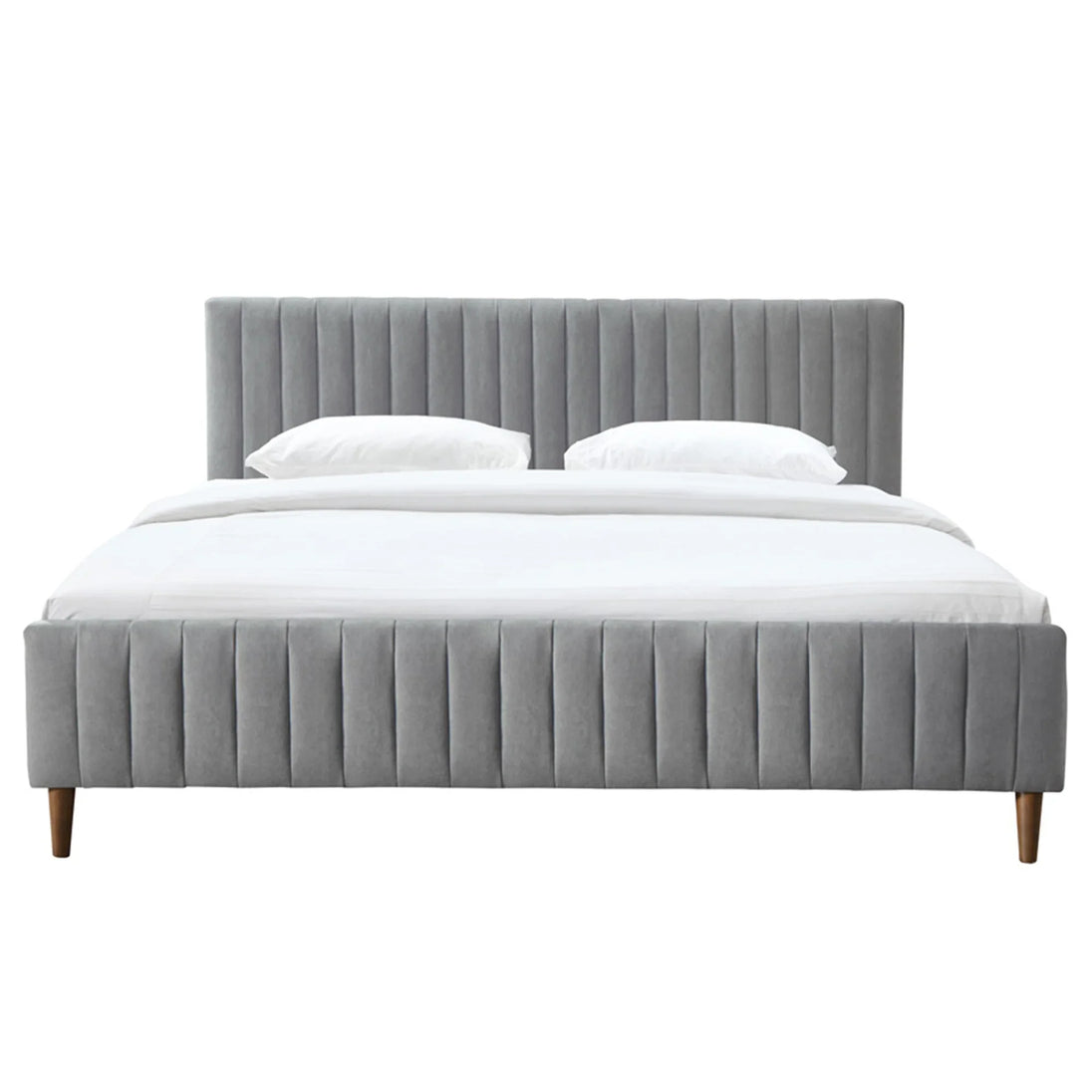 HANNAH-78'' BED-LIGHT GREY - Furniture Depot