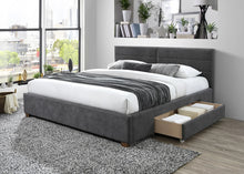 Load image into Gallery viewer, Emilio 78&quot; King Platform Bed with Drawers in Charcoal - Furniture Depot