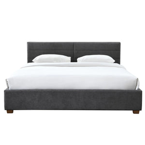 Emilio 78" King Platform Bed with Drawers in Charcoal - Furniture Depot