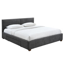 Load image into Gallery viewer, Emilio 78&quot; King Platform Bed with Drawers in Charcoal - Furniture Depot