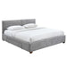 Emilio 78" King Platform Bed with Drawers in Light Grey - Furniture Depot