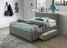 Load image into Gallery viewer, Emilio 60&quot; Queen Platform Bed with Drawers in Light Grey - Furniture Depot