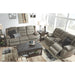 McCade Reclining Sofa & DBL Rec Loveseat w/Console - Cobblestone - Furniture Depot (1635650338869)