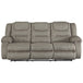 McCade Reclining Sofa & DBL Rec Loveseat w/Console - Cobblestone - Furniture Depot (1635650338869)