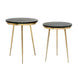 Belvedere End table SET OF 2 GREEN MARBLE - Furniture Depot
