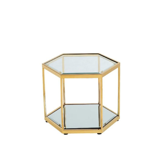 SWANSON END TABLE - GOLD - Furniture Depot