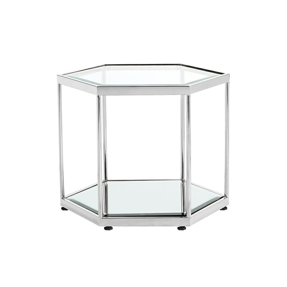 SWANSON END TABLE - STAINLESS STEEL - Furniture Depot