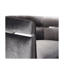 Load image into Gallery viewer, Obi Charcoal Velvet Chair - Furniture Depot