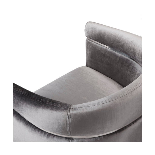 Obi Charcoal Velvet Chair - Furniture Depot