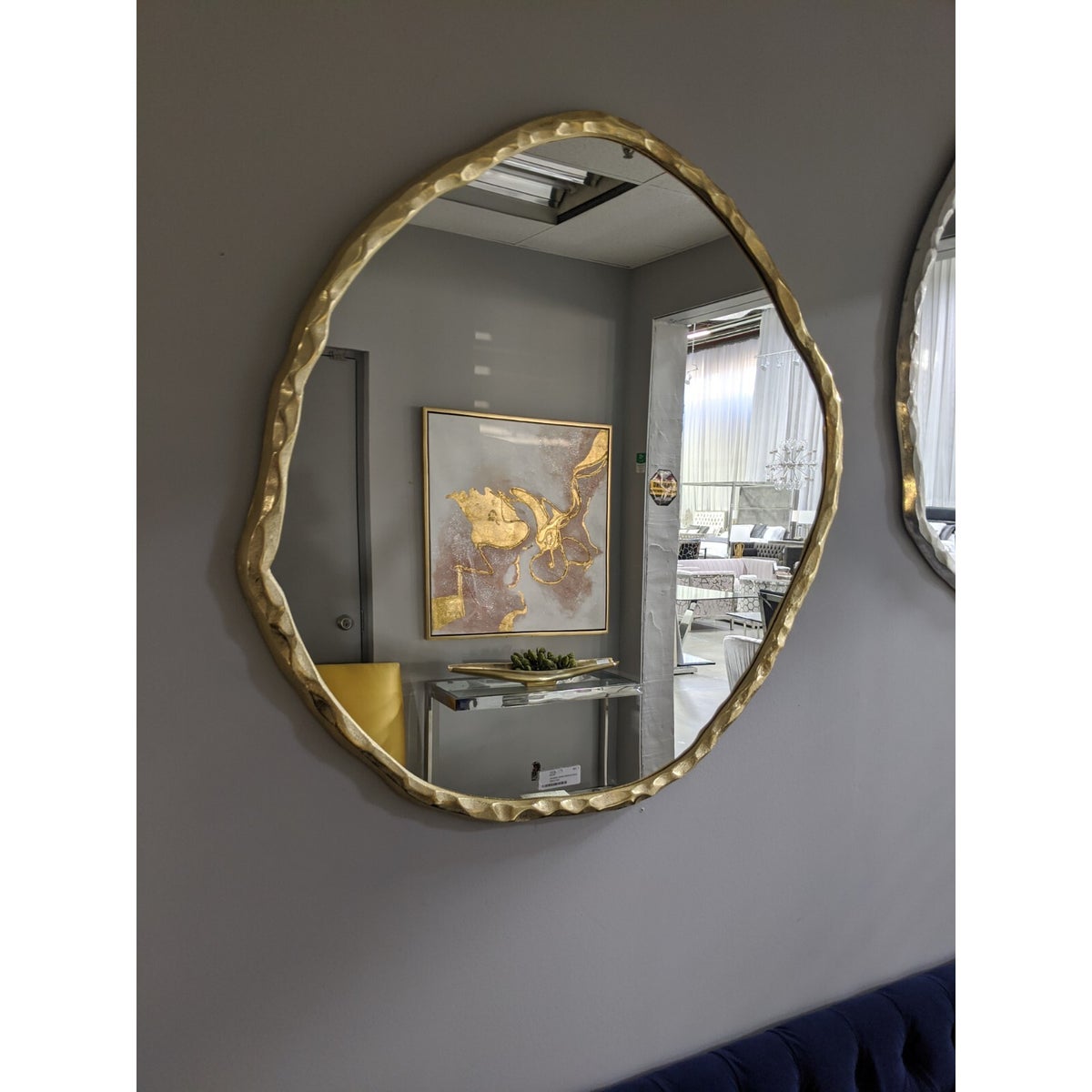 ORGANIC SHAPE MIRROR (GOLD) - Furniture Depot