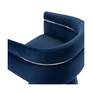 Obi Blue Velvet Chair - Furniture Depot