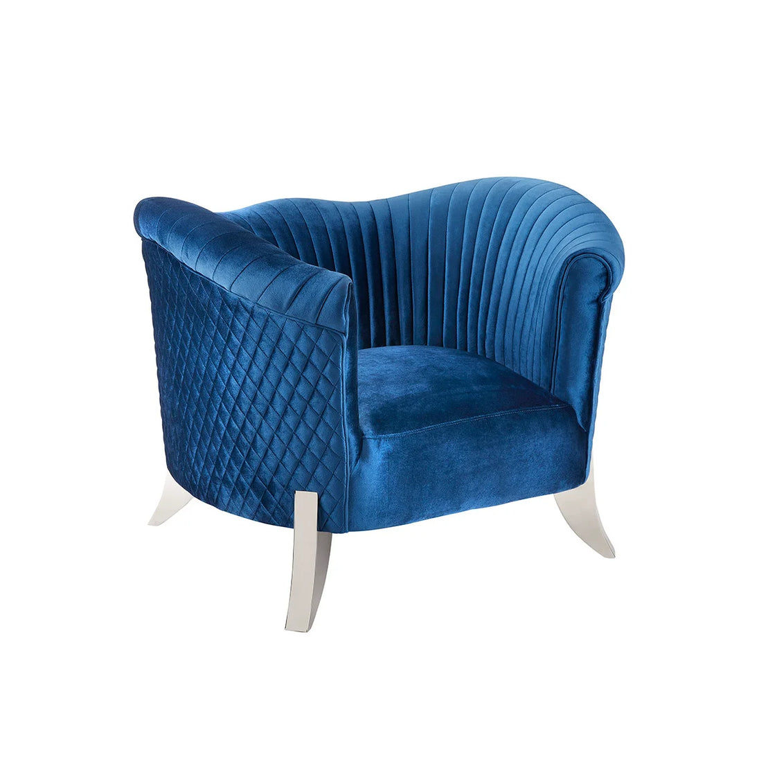 HALLAM Chair BLUE VELVET - Furniture Depot