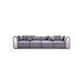 ROLAND Sectional Sofa (Grey velvet no steel) - Furniture Depot