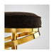 Glam counter stool (Java-chocolate Polished gold frame) - Furniture Depot