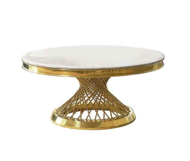 Bailey Gold Coffee Table Polished Gold - Furniture Depot