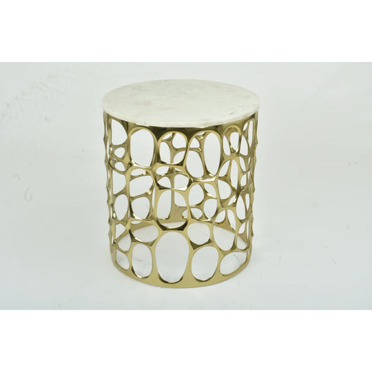 MARIO END TABLE WITH MARBLE TOP - Furniture Depot