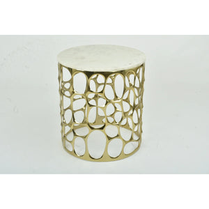 MARIO END TABLE WITH MARBLE TOP - Furniture Depot