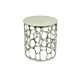 MARIO END TABLE WITH MARBLE TOP - Furniture Depot