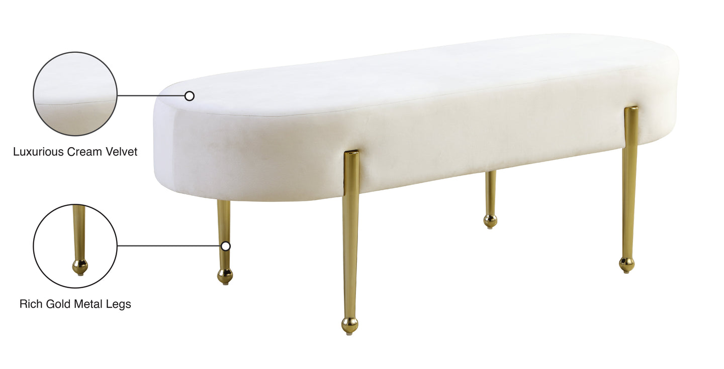 Gia Velvet Bench - Furniture Depot