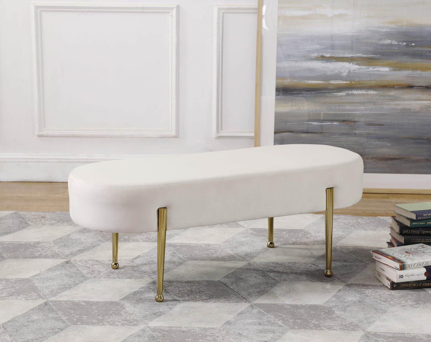 Gia Velvet Bench - Furniture Depot