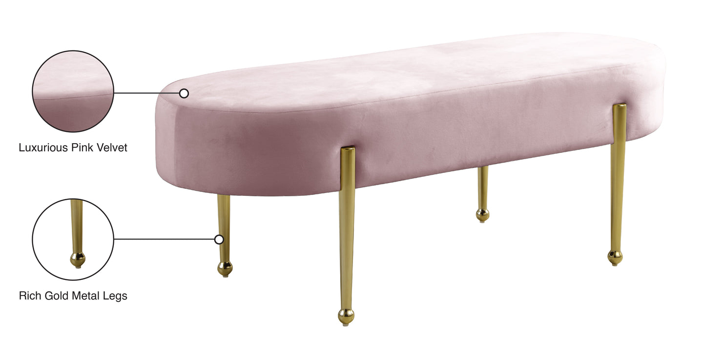 Gia Velvet Bench - Furniture Depot